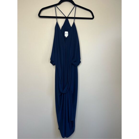 Misa Los Angeles Domino Dress in Navy Blue - Picture 2 of 7